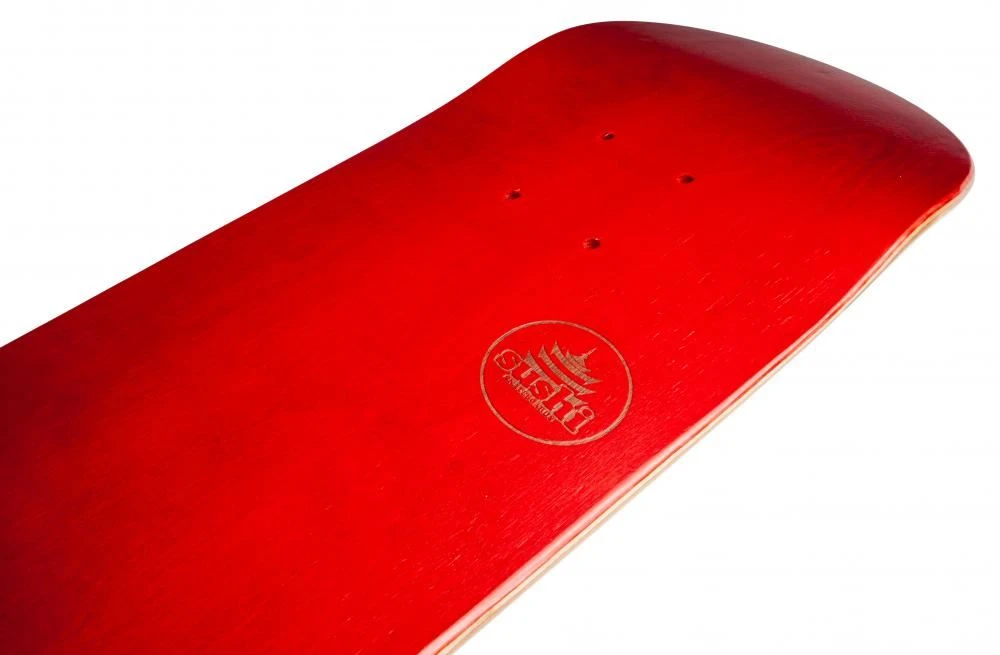 Sushi S Pagoda Stamp Red Custom Complete Skateboard - 7.875" 5 Sushi S Pagoda Stamp Red Custom Complete Skateboard - 7.875" - Image 5