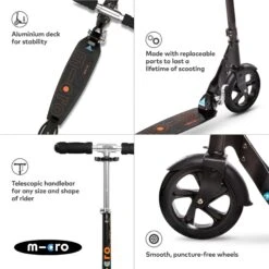 Micro Black Scooter 9 Micro Black Scooter -Skate Warehouse 07696f95 1ca3 494f 8eac 41ccff6dad3f
