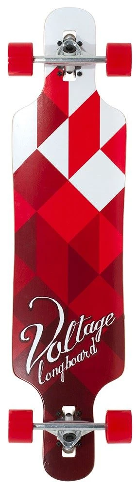 Voltage DT White / Red Complete Longboard - 39.0" 1 Voltage DT White / Red Complete Longboard - 39.0"