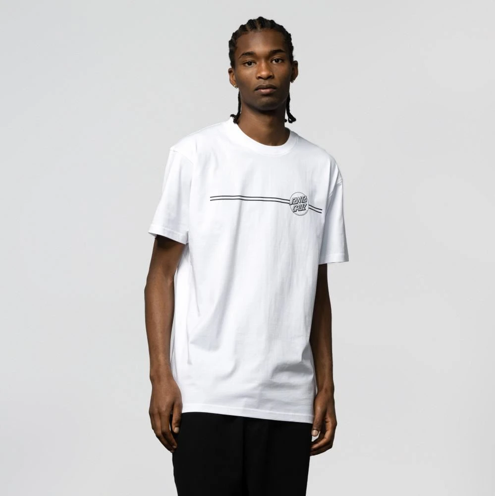 Santa Cruz T-Shirt Opus Dot Stripe - White 3 Santa Cruz T-Shirt Opus Dot Stripe - White - Image 3