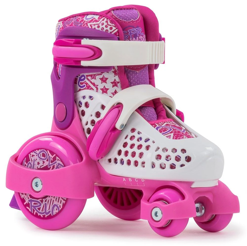 SFR Stomper Adjustable Children's Quad Skates - Pink / White 1 SFR Stomper Adjustable Children's Quad Skates - Pink / White