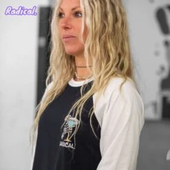 Radical. Tropical Island Unisex Raglan Long Sleeve T-shirt - Black/White -Skate Warehouse 1bbe9cb1 84ac 4509 baa4 efc9a14b4897