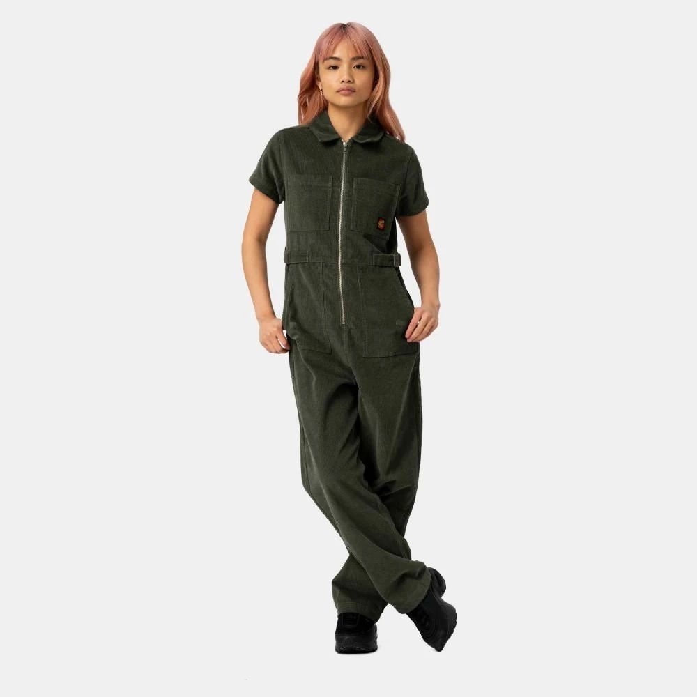 Santa Cruz Womens Pant Line Up Utility Jumpsuit - Dark Moss 5 Santa Cruz Womens Pant Line Up Utility Jumpsuit - Dark Moss - Image 5