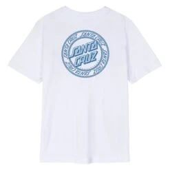 Santa Cruz Womens T-Shirt Check Outline Ringed Dot - White