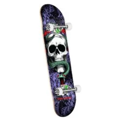 Powell Peralta Skull & Snake Black/Purple X Complete Skateboard - 7.75"