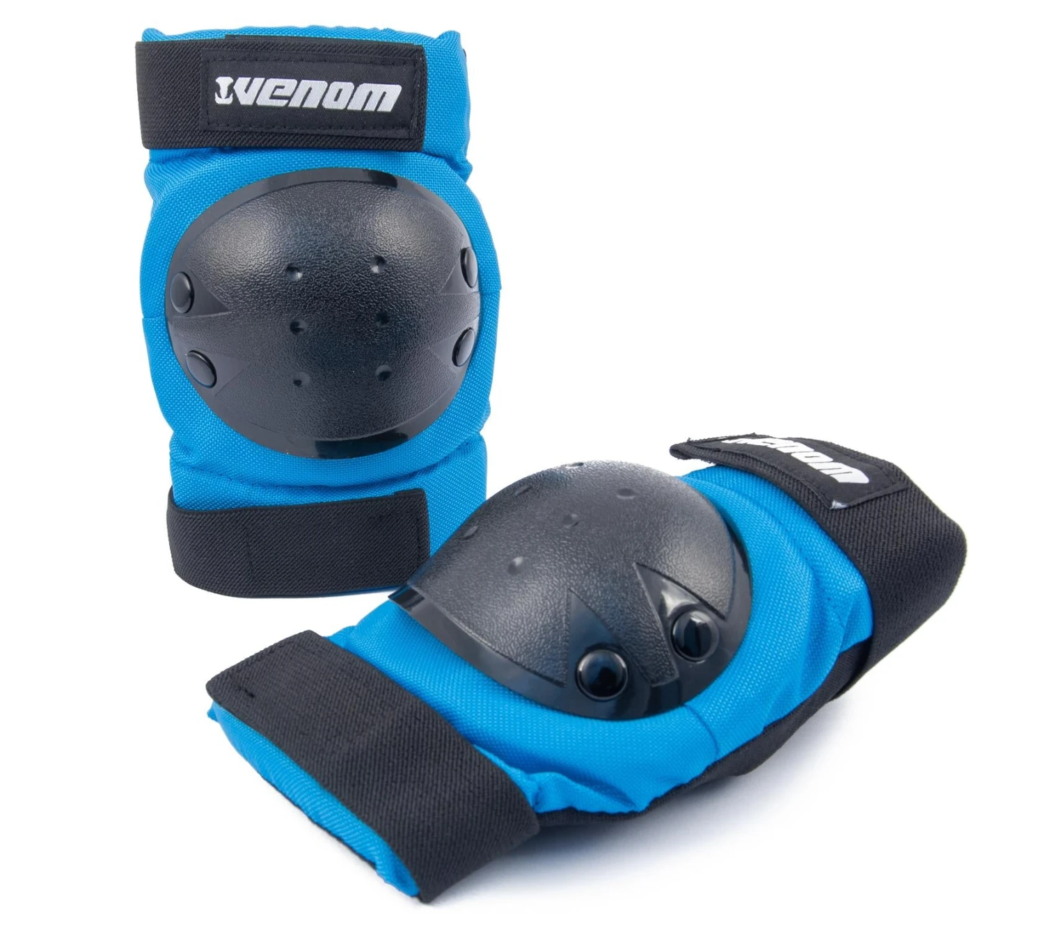 Venom Triple Knee/Elbow/Wrist Pad Set - Blue Black 6 Venom Triple Knee/Elbow/Wrist Pad Set - Blue Black - Image 6