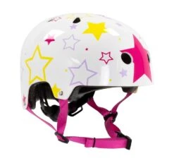 SFR Adjustable Kids Skateboard Bike Helmet - White / Pink - XXXS/XS 46-52cm