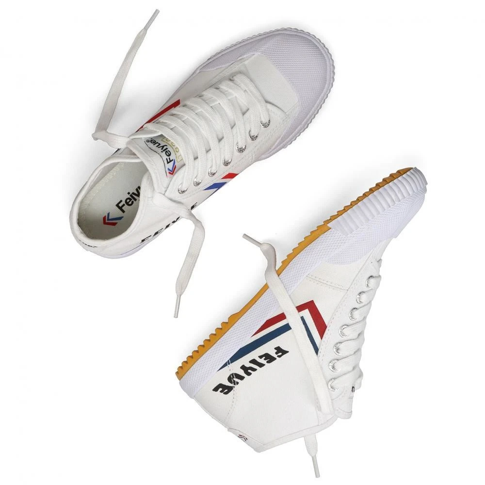 Feiyue Footwear Fe Lo Mid 1920 Martial Arts/Gym/Lifing Shoes - White / Blue / Red 3 Feiyue Footwear Fe Lo Mid 1920 Martial Arts/Gym/Lifing Shoes - White / Blue / Red - Image 3