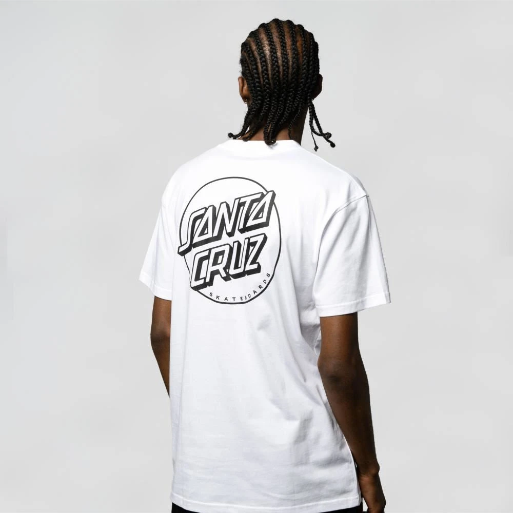 Santa Cruz T-Shirt Opus Dot Stripe - White 4 Santa Cruz T-Shirt Opus Dot Stripe - White - Image 4