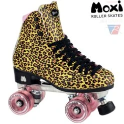Moxi Skates Ivy Jungle Leopard/Pink Quad Skates