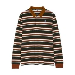 Santa Cruz Longsleeve Polo Cera LS Polo - Dark Moss Stripe