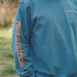 Monument Organic Cotton Long Sleeve - Teal -Skate Warehouse 4b69a12b 6d7d 4a59 9dbd 72a80d9149ea