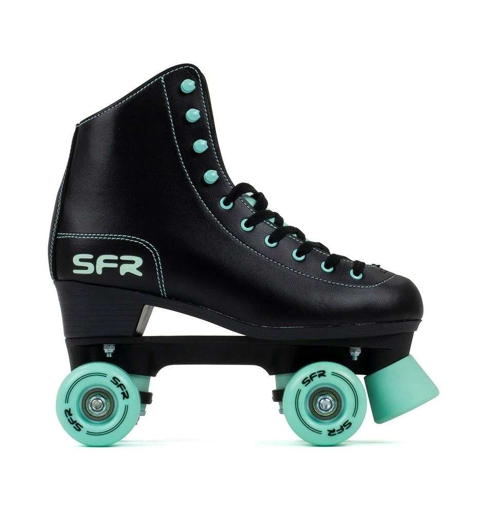 SFR Figure Quad Skates - Black / Mint 2 SFR Figure Quad Skates - Black / Mint - Image 2