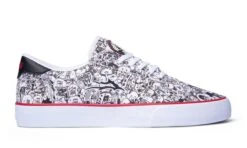 Lakai Jay Howell Manchester Canvas Skate Shoes - White Print