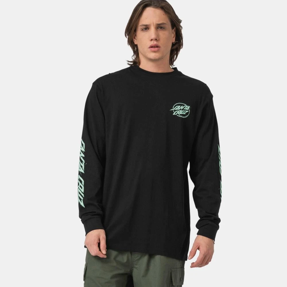 Santa Cruz Longsleeve T-Shirt Cyber Dot LS T-Shirt - Black 4 Santa Cruz Longsleeve T-Shirt Cyber Dot LS T-Shirt - Black - Image 4