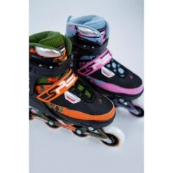 SFR Pixel Adjustable Children's Inline Skates - Green / Orange -Skate Warehouse 53954e31 91a3 42e5 92d3 aa63e138447f