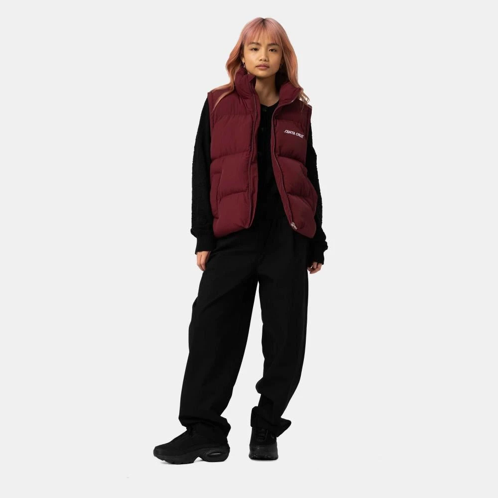 Santa Cruz Womens Jacket Strip 2 In 1 Quilted Jacket - Dark Cherry 7 Santa Cruz Womens Jacket Strip 2 In 1 Quilted Jacket - Dark Cherry - Image 7