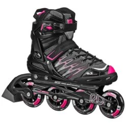 Aerio V2 Q-60 Semi Soft Black/Pink Inline Skates