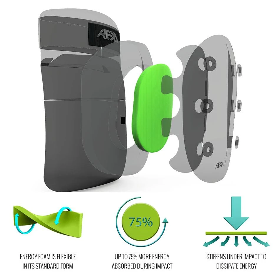 REKD Energy Skateboard Skate Scooter BMX Ramp Knee Pads - Black 2 REKD Energy Skateboard Skate Scooter BMX Ramp Knee Pads - Black - Image 2