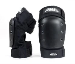 REKD Pro Skateboard Skate Scooter BMX Ramp Knee Pads - Black