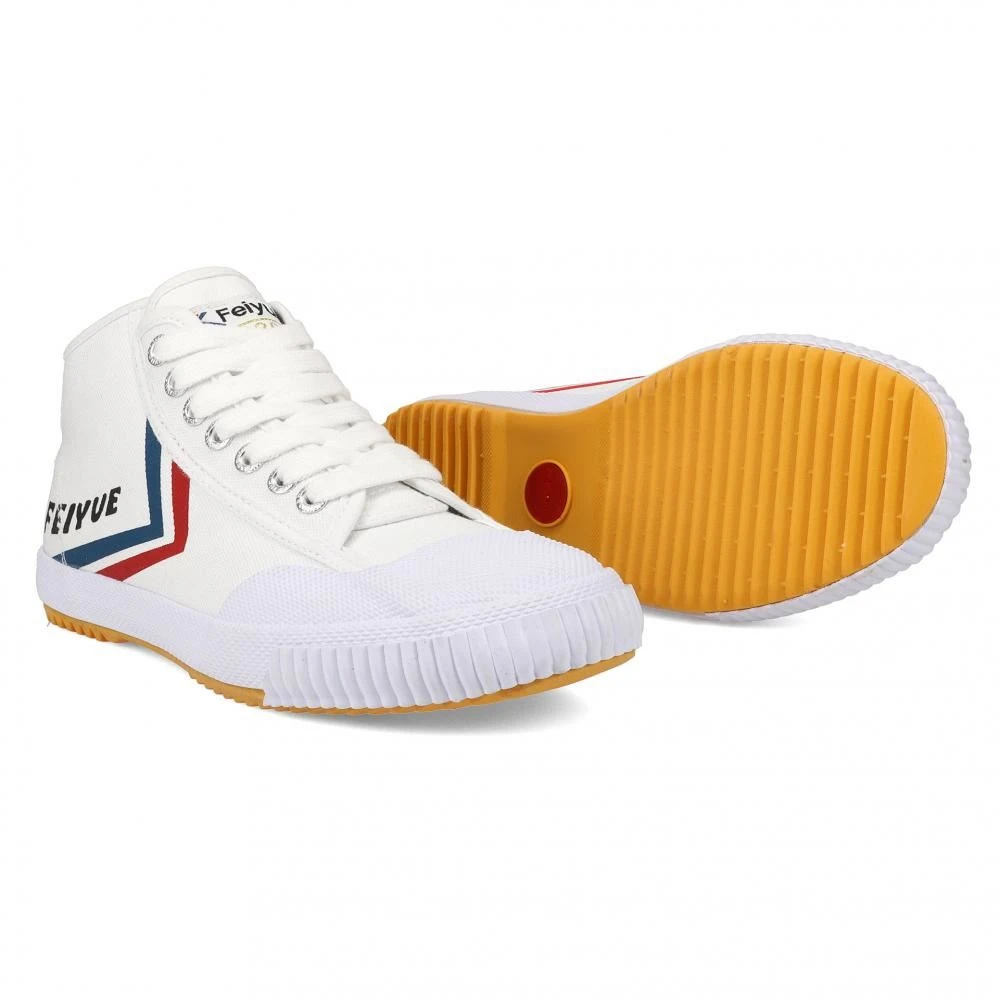 Feiyue Footwear Fe Lo Mid 1920 Martial Arts/Gym/Lifing Shoes - White / Blue / Red 2 Feiyue Footwear Fe Lo Mid 1920 Martial Arts/Gym/Lifing Shoes - White / Blue / Red - Image 2