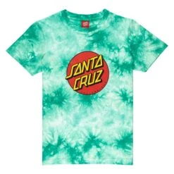 Santa Cruz Youth T-Shirt Youth Classic Dot T-Shirt - Jade Tie Dye