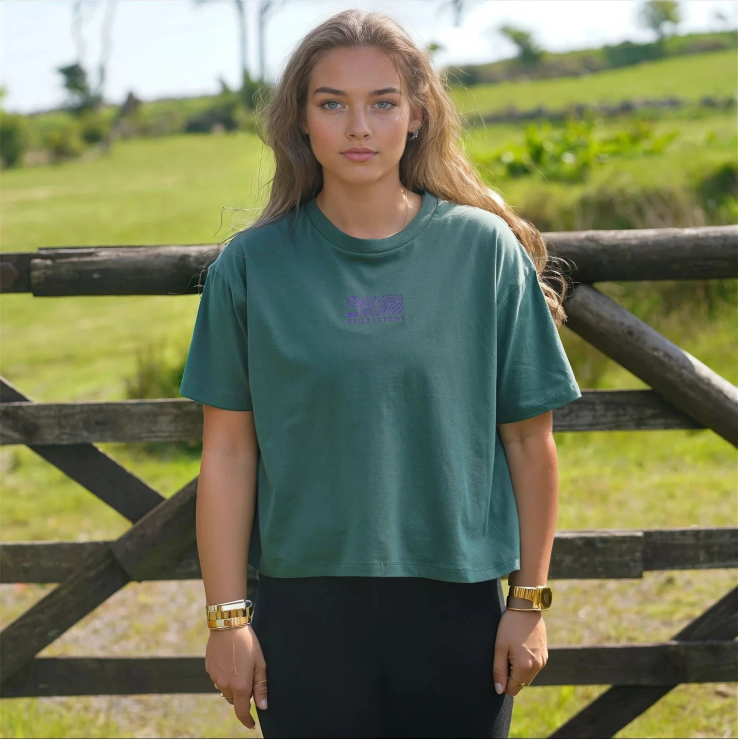 Bedrock Womens Boxy Organic Cotton T-Shirt - IVY GREEN 2 Bedrock Womens Boxy Organic Cotton T-Shirt - IVY GREEN - Image 2
