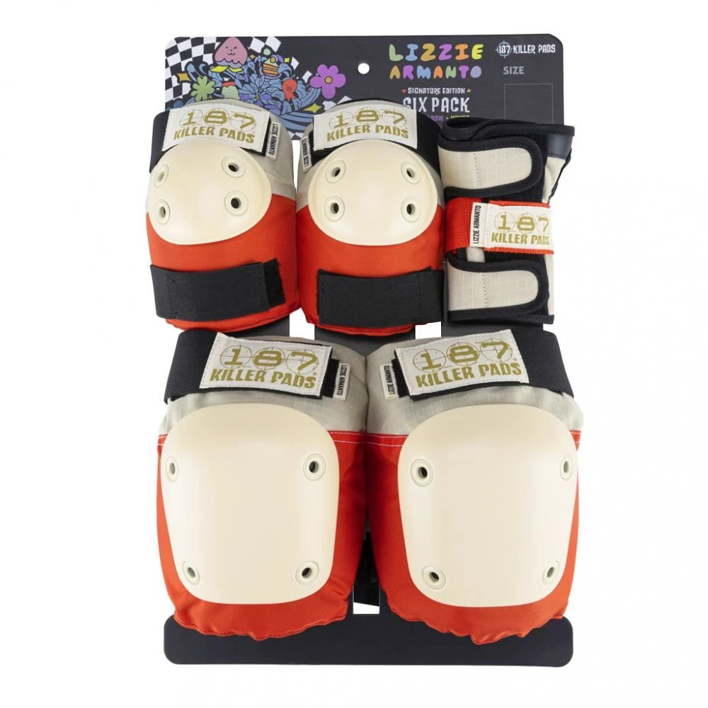 187 Killer Pads Jr. Six Pack Set Lizzie - Orange 1 187 Killer Pads Jr. Six Pack Set Lizzie - Orange