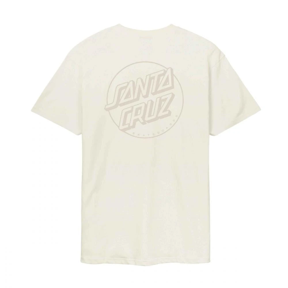 Santa Cruz T-Shirt Tonal Opus Dot Stripe T-Shirt - Unbleached Cotton 1 Santa Cruz T-Shirt Tonal Opus Dot Stripe T-Shirt - Unbleached Cotton