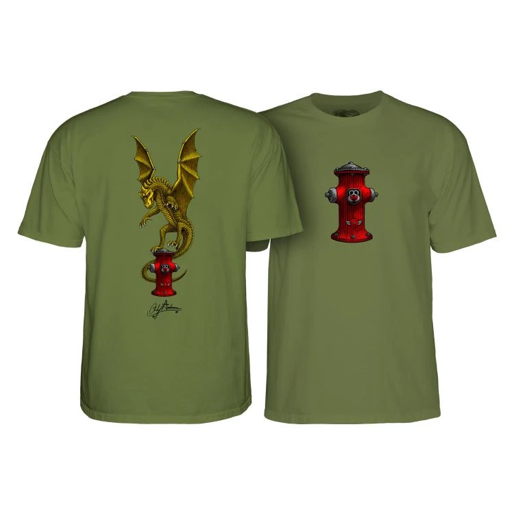 Powell Peralta Powell-Peralta Andy Anderson Vajra Youth Tee Military Green 3 Powell Peralta Powell-Peralta Andy Anderson Vajra Youth Tee Military Green - Image 3