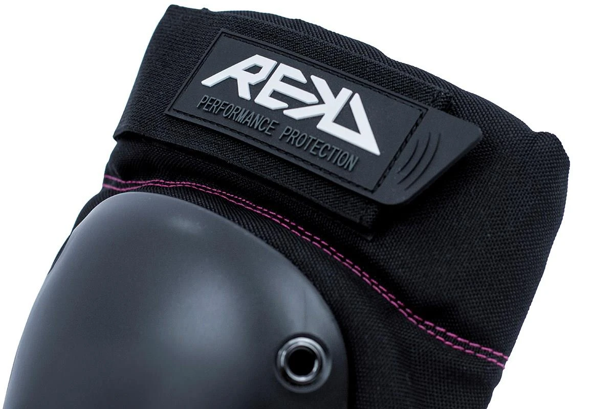 REKD Skateboard Skate Scooter BMX Ramp Knee Pads - Black / Pink 5 REKD Skateboard Skate Scooter BMX Ramp Knee Pads - Black / Pink - Image 5
