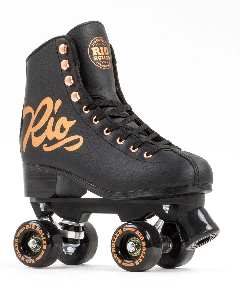 Rio Roller Rose Quad Skates - Rose Black 1 Rio Roller Rose Quad Skates - Rose Black