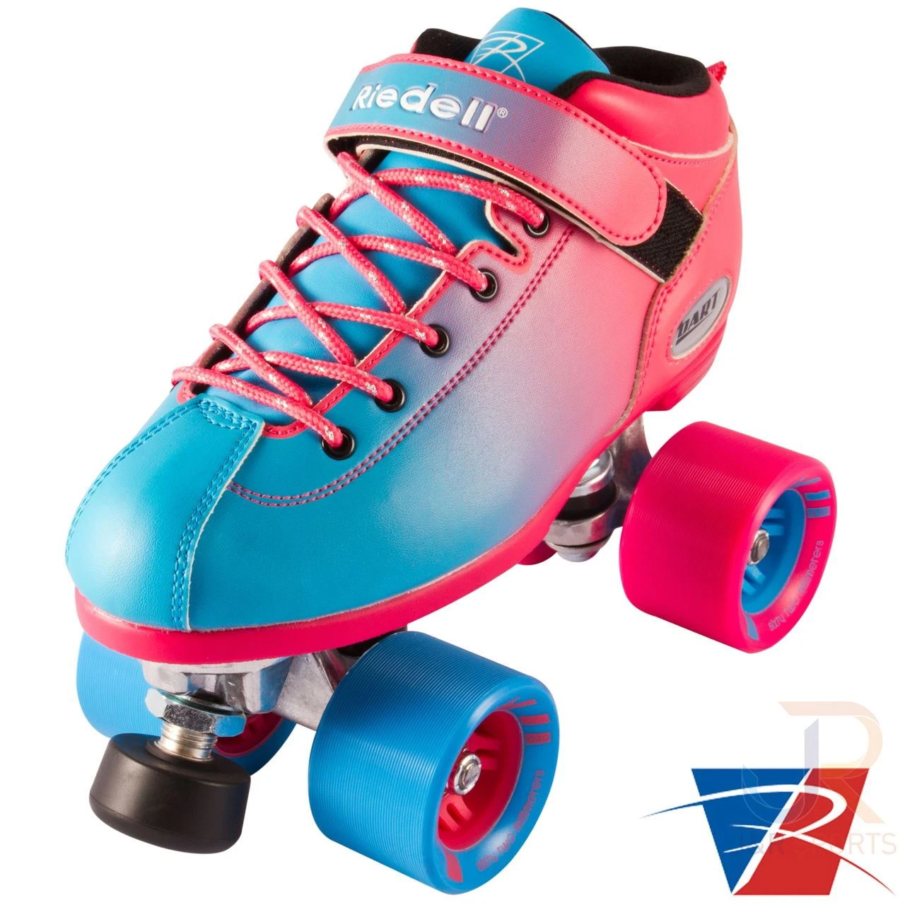 Riedell Dart Ombre Blue / Pink Size Quad Skates 1 Riedell Dart Ombre Blue / Pink Size Quad Skates