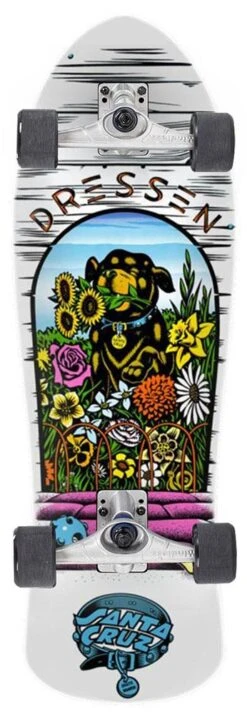 Santa Cruz Dressen Pup Reissue X Mindless Custom Surf Skate Skateboard - 9.5"