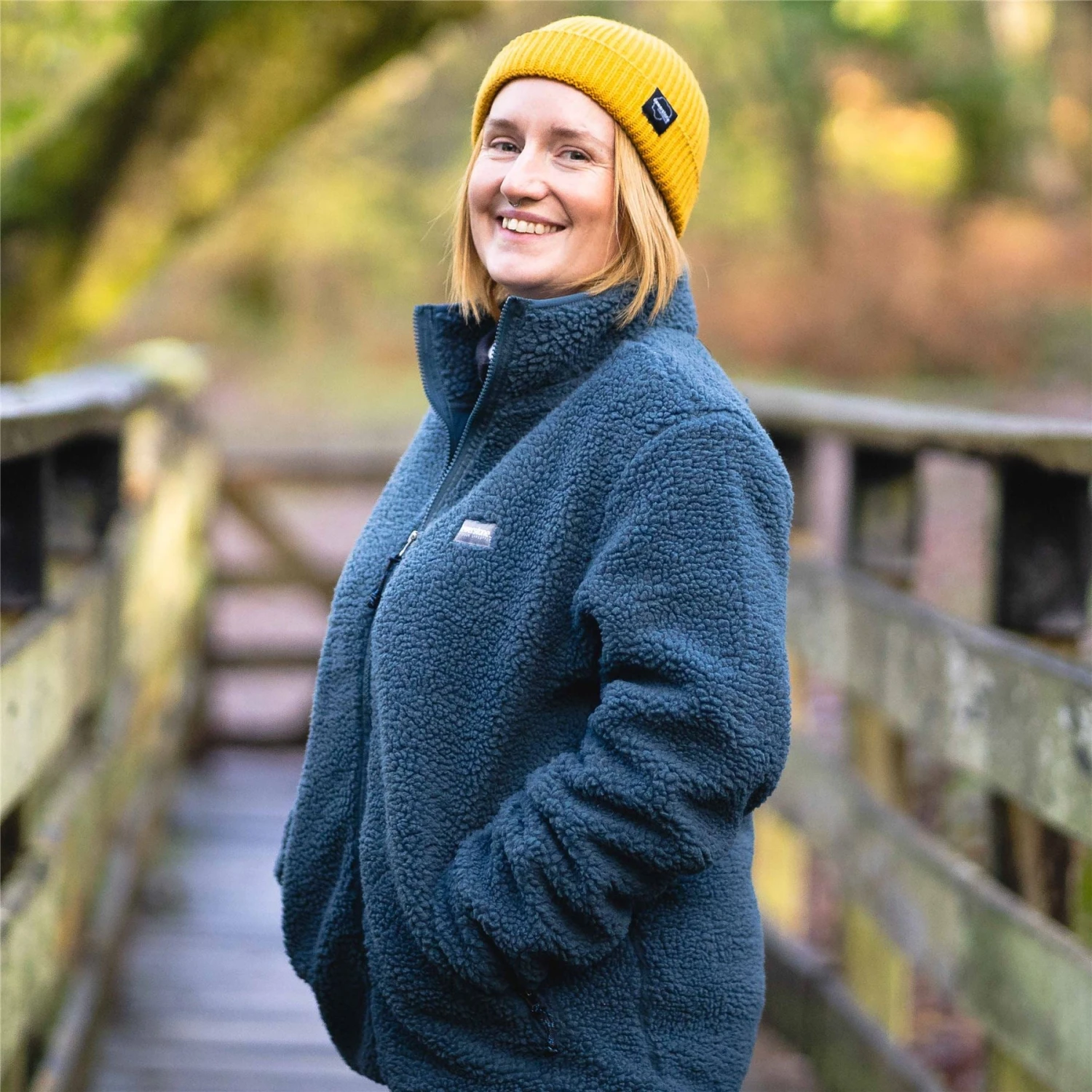 Aerial Recycled Fleece - Teal 2 Aerial Recycled Fleece - Teal - Image 2