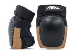 REKD Skateboard Skate Scooter BMX Ramp Knee Pads - Black / Khaki