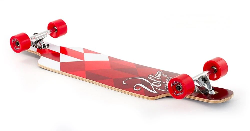 Voltage DT White / Red Complete Longboard - 39.0" 2 Voltage DT White / Red Complete Longboard - 39.0" - Image 2