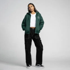 Santa Cruz Womens Zip Hood Fever Dream Mono Dot Zip Hood - Emerald -Skate Warehouse 7d4ba743 4d17 44ee b760 23569277d30d