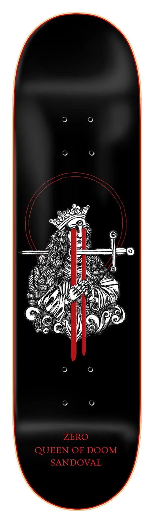 Zero Skateboard Micah Ulrich Queen Of Doom Tommy Sandoval Skateboard Deck - 8.375" 1 Zero Skateboard Micah Ulrich Queen Of Doom Tommy Sandoval Skateboard Deck - 8.375"