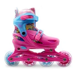 Roces Inline Skates Ply, Flash Girl - Fuchsia / Sky Blue