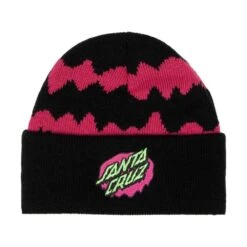 Santa Cruz Youth Beanie Youth Slime Stripe Beanie Black Slime Stripe - O/S