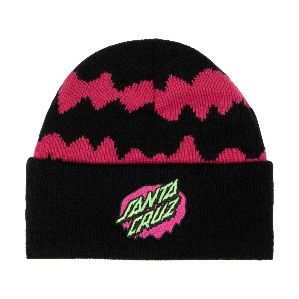 Santa Cruz Youth Beanie Youth Slime Stripe Beanie Black Slime Stripe - O/S 1 Santa Cruz Youth Beanie Youth Slime Stripe Beanie Black Slime Stripe - O/S