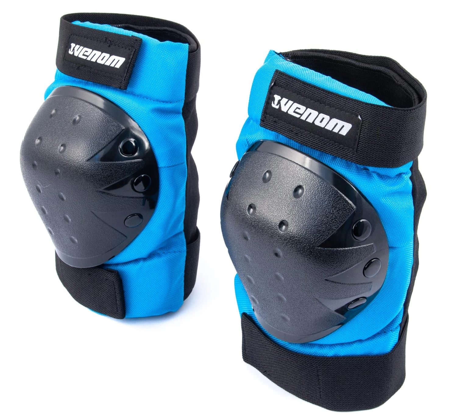 Venom Triple Knee/Elbow/Wrist Pad Set - Blue Black 2 Venom Triple Knee/Elbow/Wrist Pad Set - Blue Black - Image 2