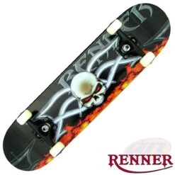 Renner A Inc Abec 5 & Black Trucks - A19 Devils Eye Complete Skateboard - 7.75"