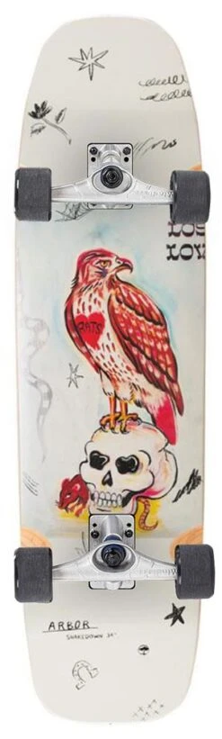Arbor Performance Shakedown 34 Rats X Mindless Custom Surf Skate Skateboard - 9.0"