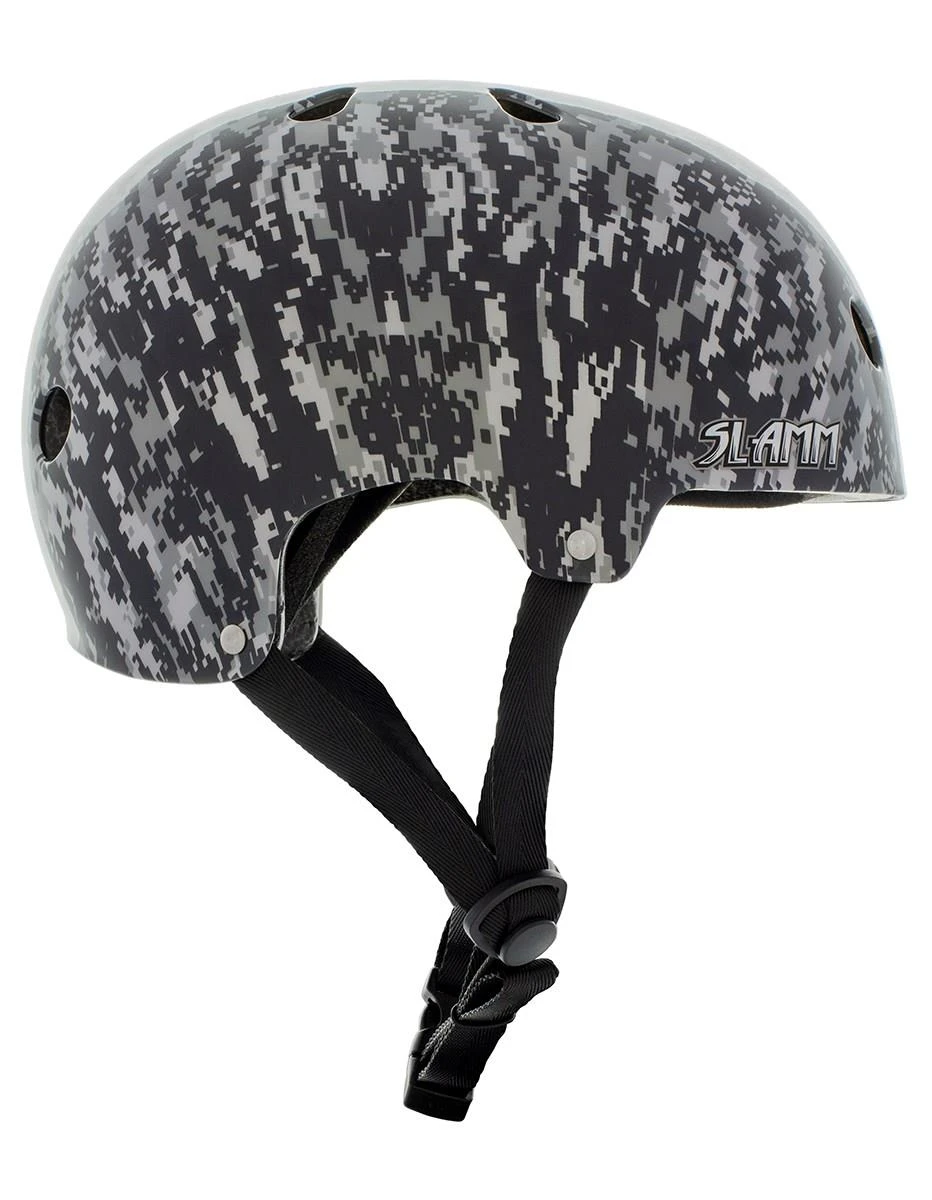 Slamm Scooters Logo Helmet - Grey Camo 4 Slamm Scooters Logo Helmet - Grey Camo - Image 4