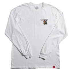 Chocolate Fiend Street Long Sleeve Tee White
