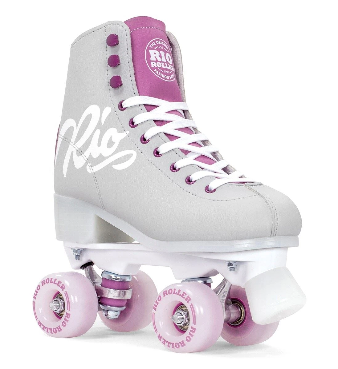 Rio Roller Script Quad Skates - Grey / Purple 1 Rio Roller Script Quad Skates - Grey / Purple