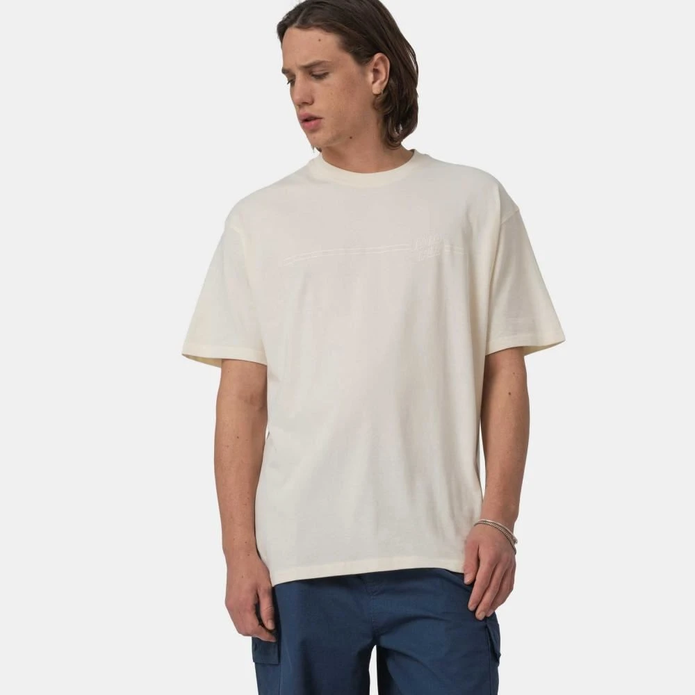 Santa Cruz T-Shirt Tonal Opus Dot Stripe T-Shirt - Unbleached Cotton 3 Santa Cruz T-Shirt Tonal Opus Dot Stripe T-Shirt - Unbleached Cotton - Image 3