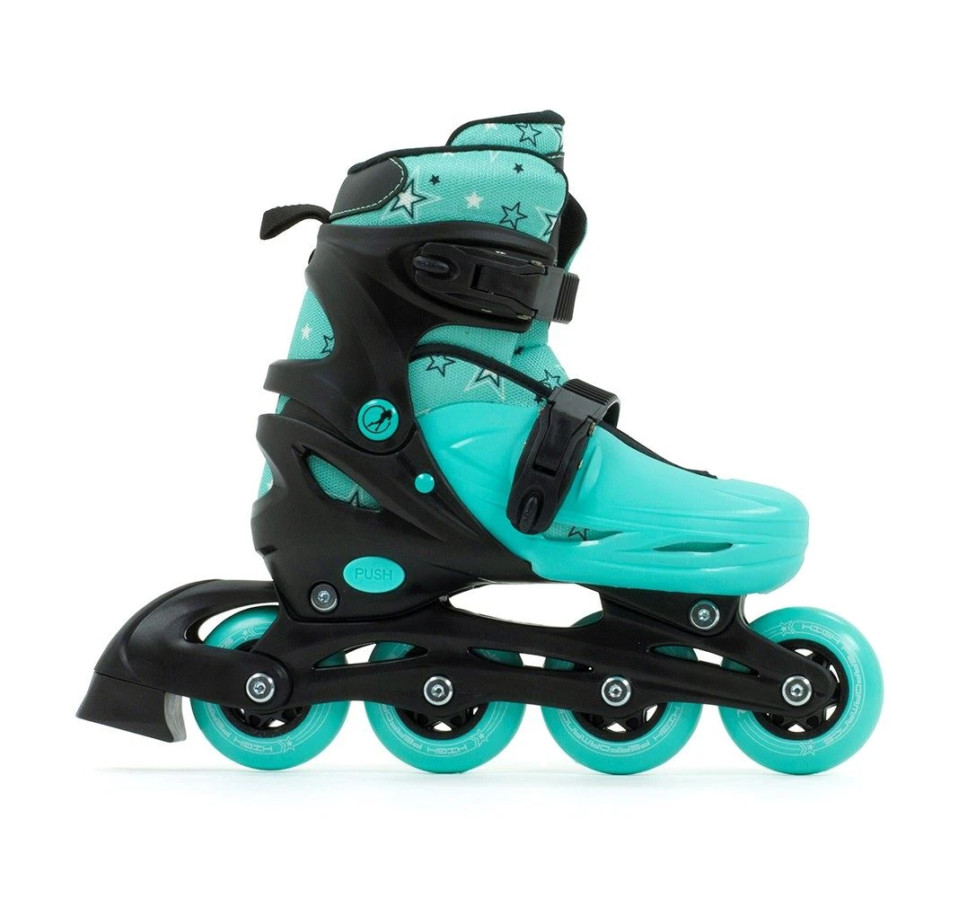 SFR Plasma Adjustable Children's Inline Skates - Black / Green 2 SFR Plasma Adjustable Children's Inline Skates - Black / Green - Image 2